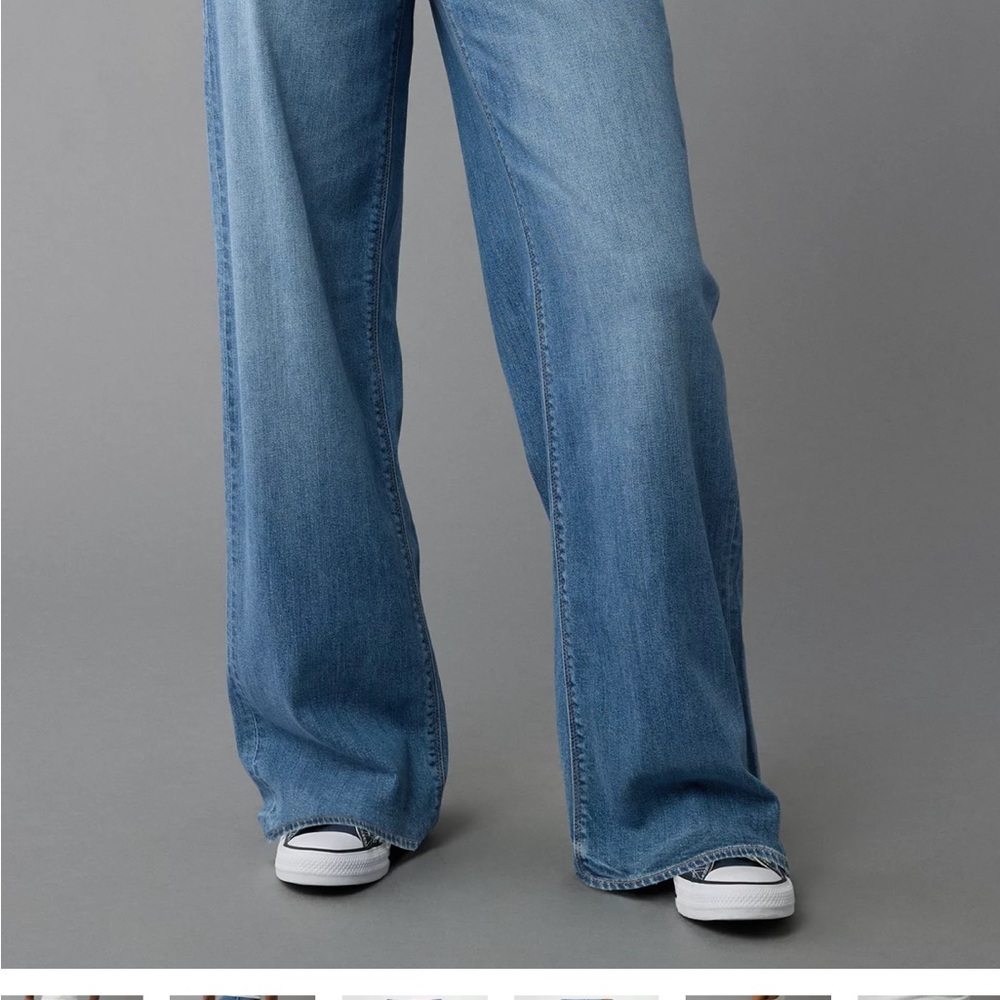 Women’s AE Dreamy Drape Stretch Super High-Waisted Baggy Wide-Leg Jean
